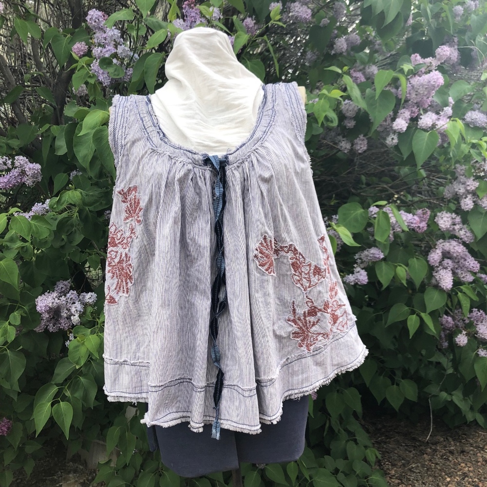 Z Brand Boho Embroidered Summer Top